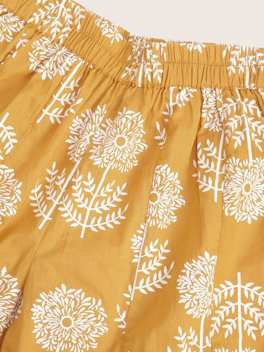 Yellow Floral Long Maxi Shirt – Wearup
