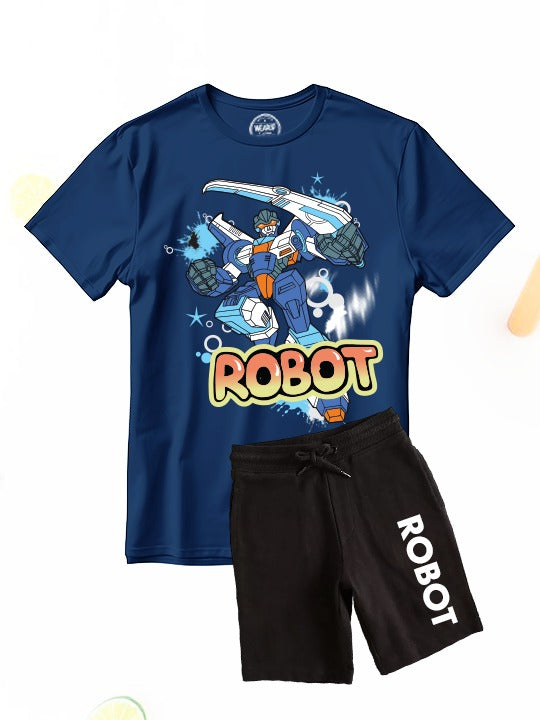 Robot Tshirt Short Set