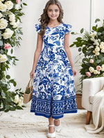 Blue Blossom Elegance Maxi