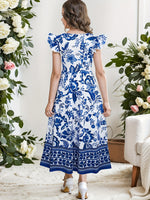 Blue Blossom Elegance Maxi