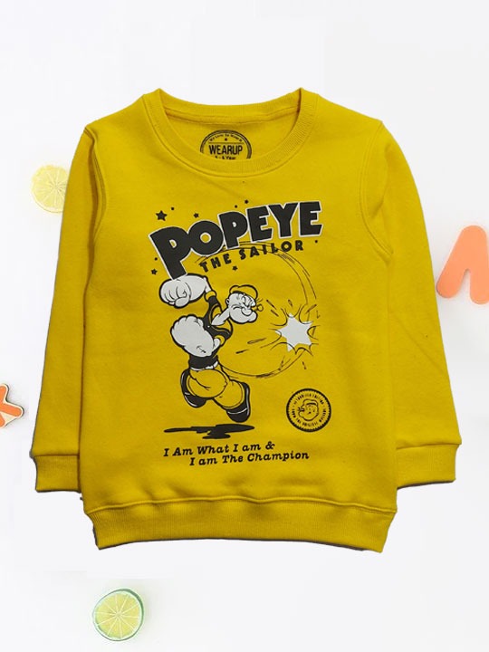 Popeye Kids Sweatshirt Kids Sweatshirt Character  Shirt