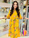 Yellow Floral Long Maxi Shirt Girls Wearup Shop Online