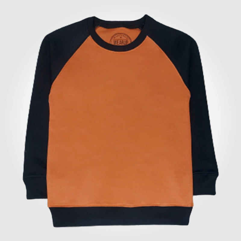 Black & Rust Raglan Sweatshirt