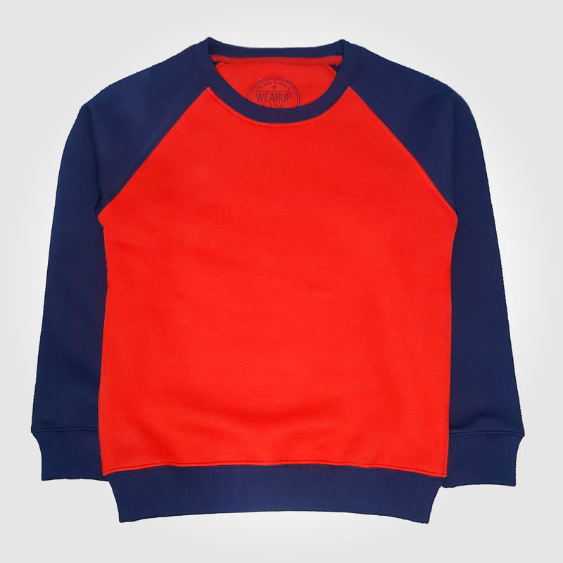 Red & Blue Raglan Sweatshirt Wearup Winter Wear