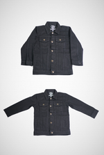 Jet Black Denim Jacket Kids Wearup