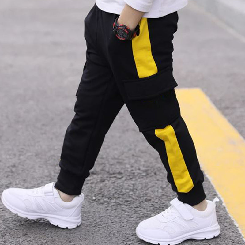 Balck & Yellow 4 Pocket Fleece Trouser